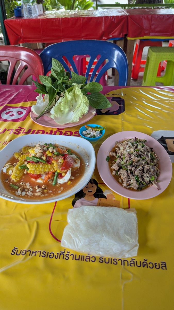 こういう食堂を渡り歩ければいい。Som Tam Nhong Kai 2